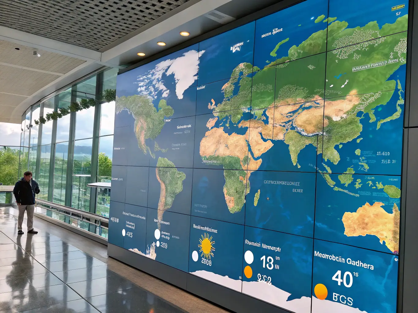 An image depicting a weather forecast map with meteorological data overlays, showcasing Innovazione Scienza's meteorological services.