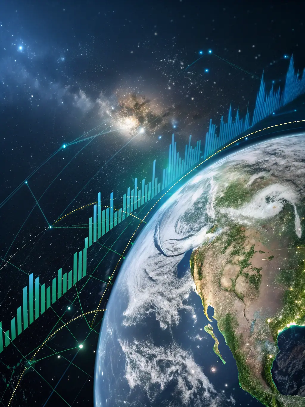 An image of a high-resolution climate model simulation, illustrating Innovazione Scienza's capabilities in climate research and prediction.