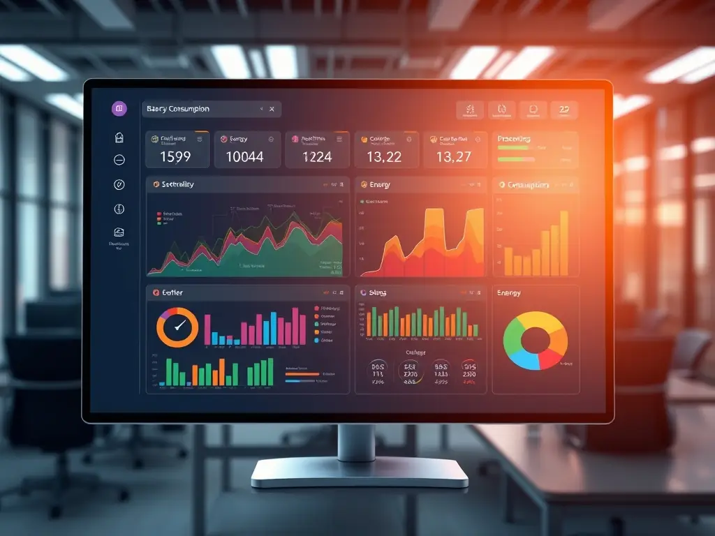 A dynamic data visualization dashboard showcasing energy consumption patterns and predictive analytics for energy efficiency, developed using our scientific software.